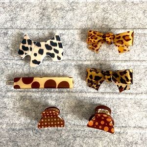 New Dotted Acrylic Hair Clips